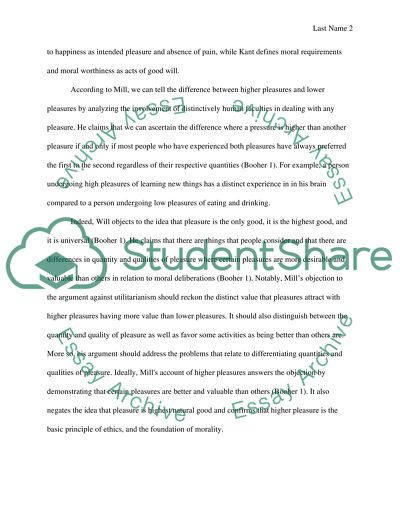 Kant and Mill Ideologies