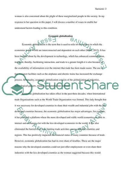 Economic Globalisation