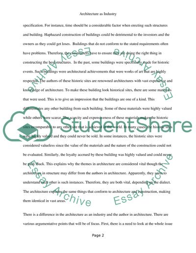 Architecture as Industry / Architecture and the Author