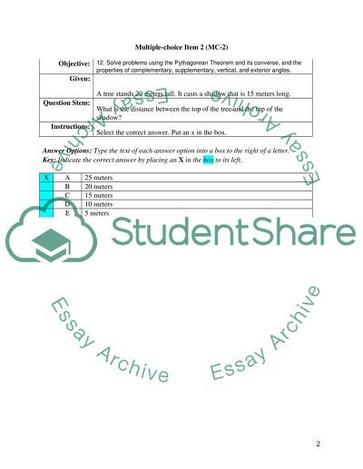 Education - Testing: Assessment Selection and Development #1