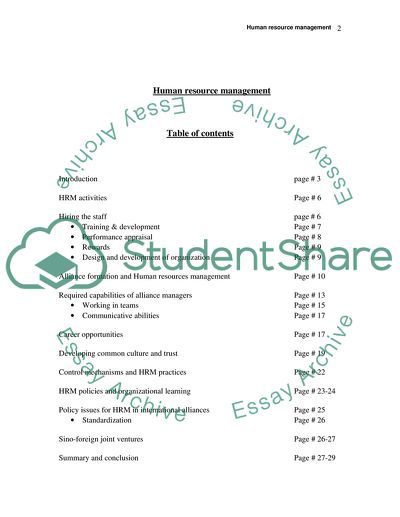 Human resource management