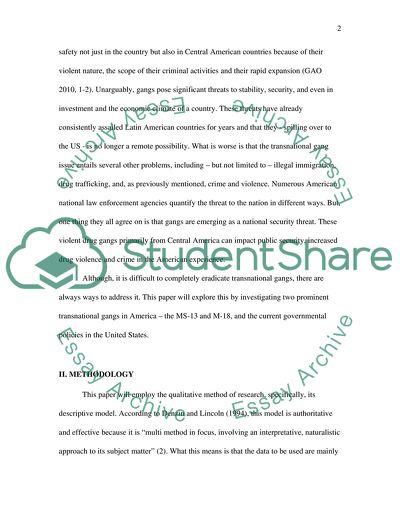 The Transnational Gang Threat in America