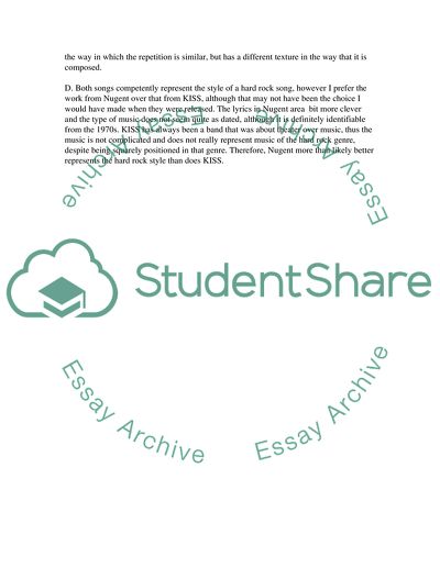 Rock Report Listening Log