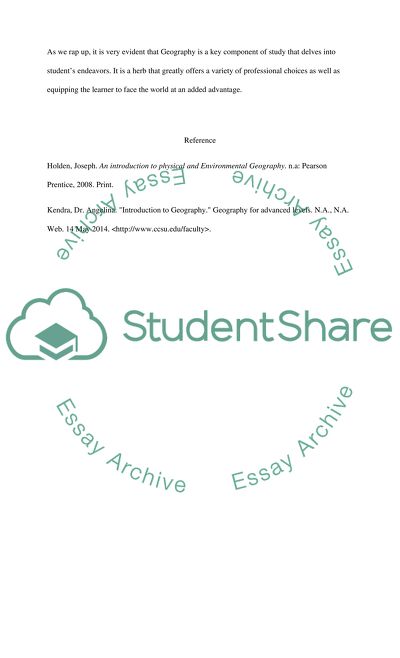 Importance of Geography to Students