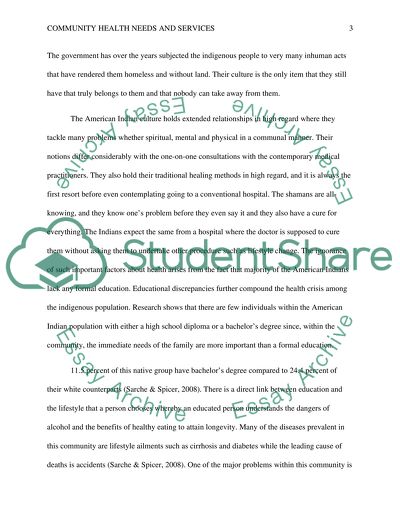 Community Health Needs and Services