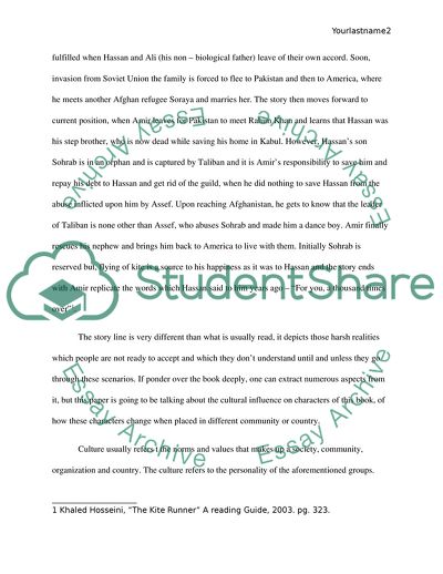 The Kite Runner: Cultural Influence on Characters