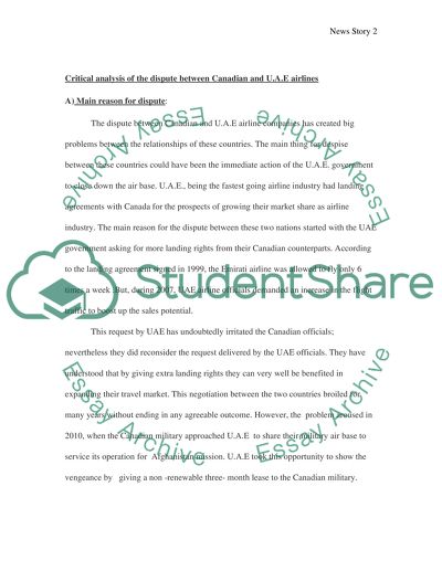 News Story - Emirates vs Canada