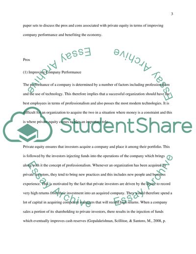 Private Equity Investment: Pros and Cons