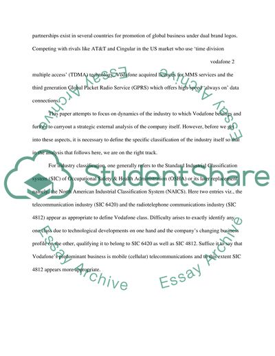 A strategic external analysis of a company and industry dynamics