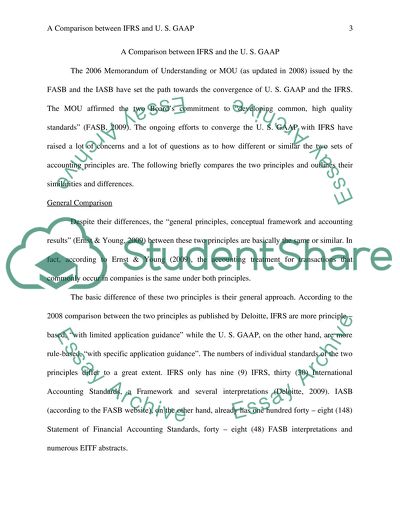 The US Generally Accepted Accounting Principles vs International Financial Reporting Standards