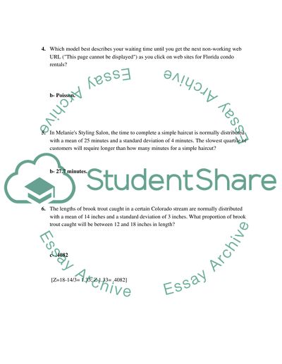 Business Statistics Homework