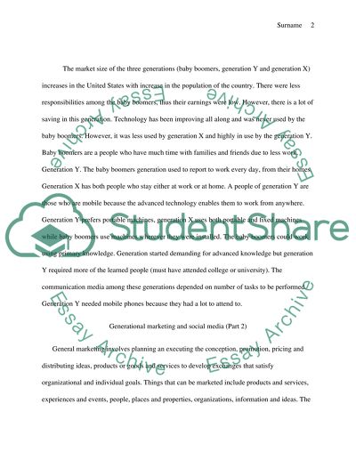 Generational Marketing and Social Media