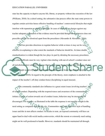 Education of Parallel Universes