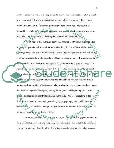 The Myth of the Glass Ceiling