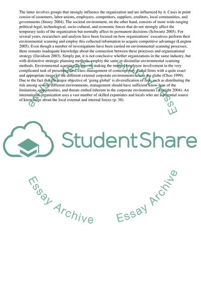 Environmental Scanning Equates to Successful Performance