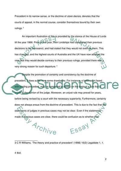 Doctrine of Precedent