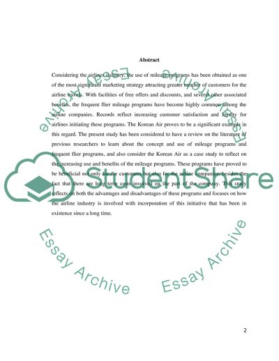 The Rise of the Mileage Programs: The Case of Korean Air Alliances