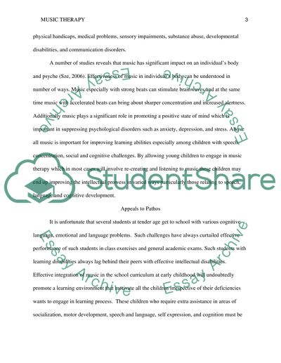 Music Therapy and Intellectual Development