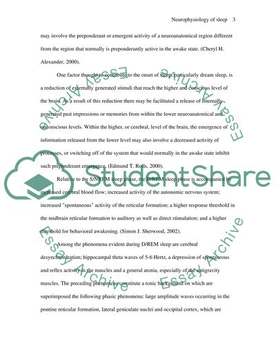 Neurophysiology of Sleep