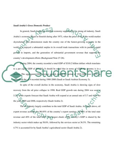 Economy of Saudi Arabian