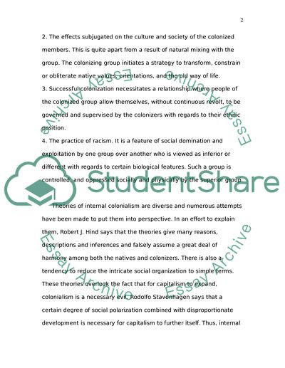Theories of Internal Colonialism