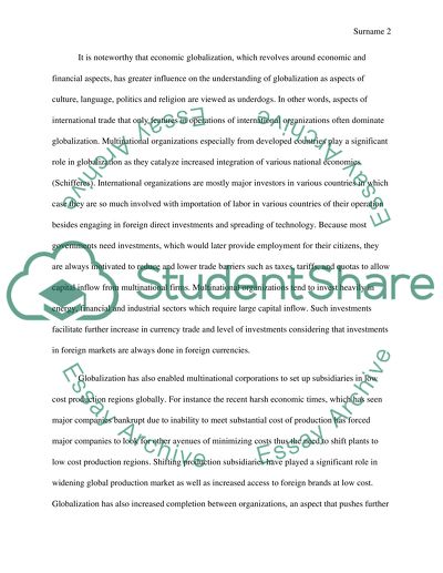 The Effect of Glogalization on Economic Remissions