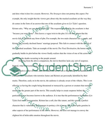 Analysis the movie The stranger