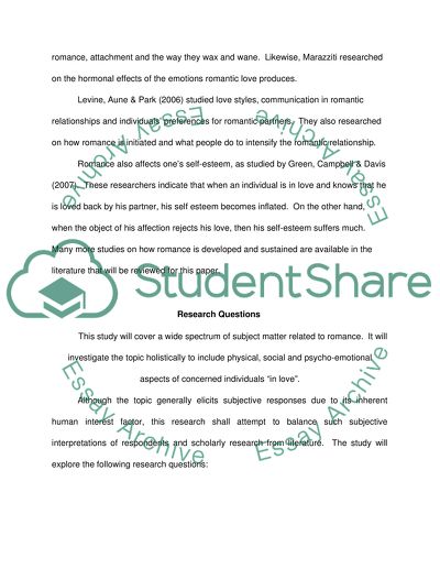 The Anatomy of Romance Between Two Individuals