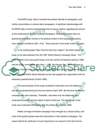 Effect of the Media on Voting Patterns