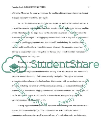 British Airports Authority, Terminal 5 - Information System