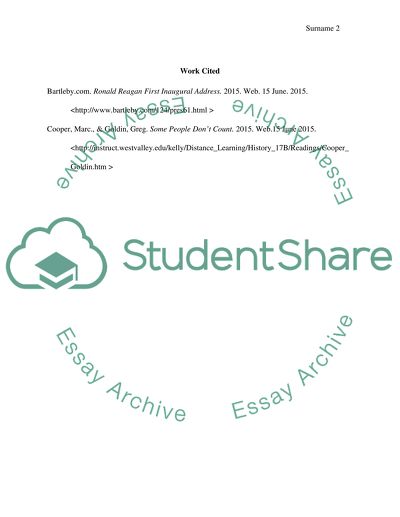 President Ronald Reagans First Inaugural Address