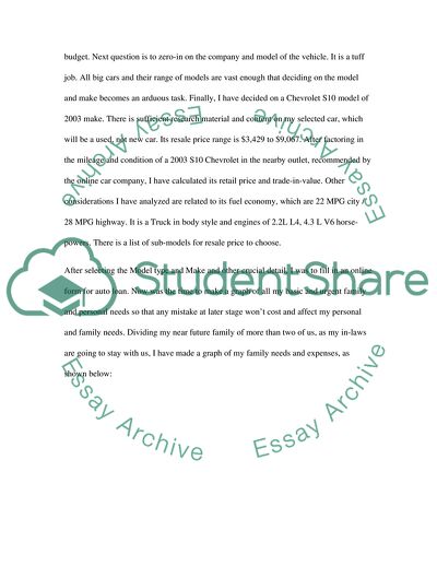 Personal Financial Needs