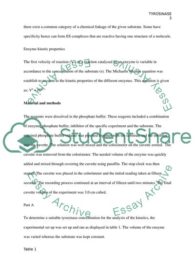Tyrosinase in the Experiment