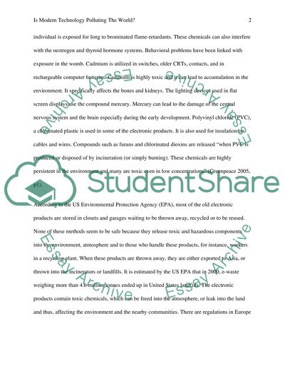 Is Modern Technology Polluting The World