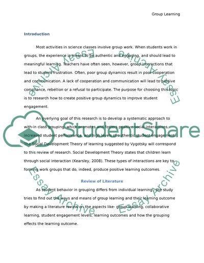 Restructuring the Classroom: Conditions for Productive Small Groups