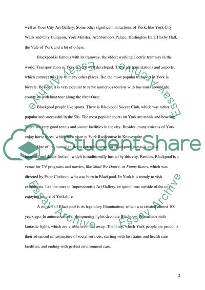 Contrasts of York and Blackpool