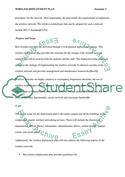 Wireless Deployment Plan