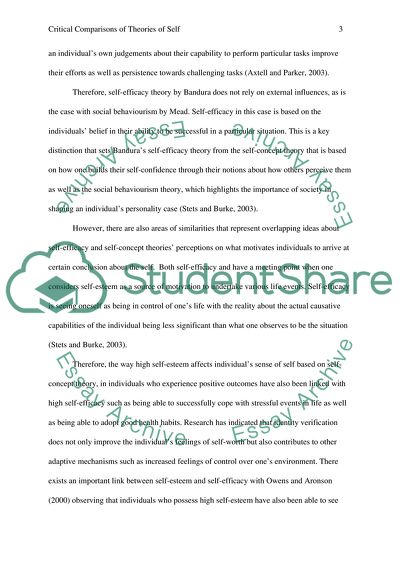 Critical Comparisons of Theories of Self