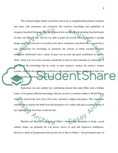 Hitler as a Military Leader