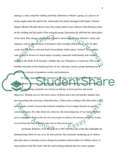 Examine Full Metal Jacket and Apocalypse Now as war porn