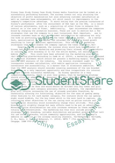 Marketing Plan: Disney