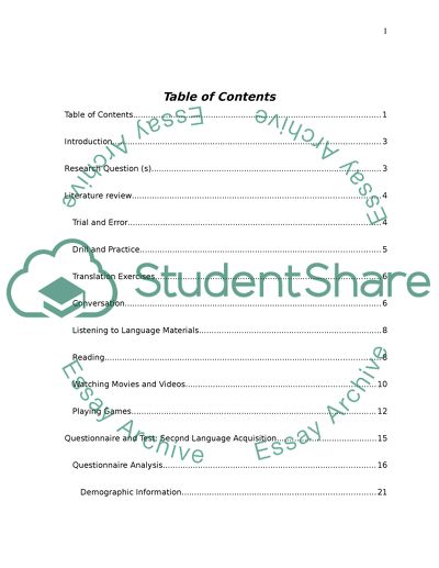 Techniques of Obtaining Vocabulary in a Second Language