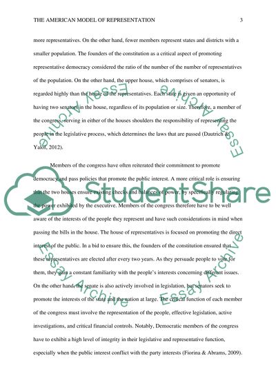 The American model of representation