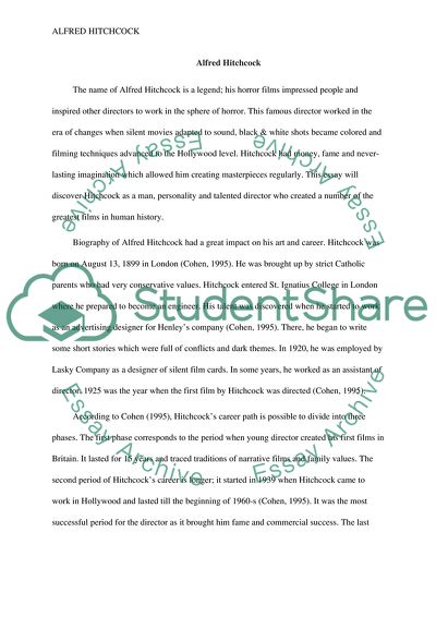 Film Director: Alfred Hitchcock