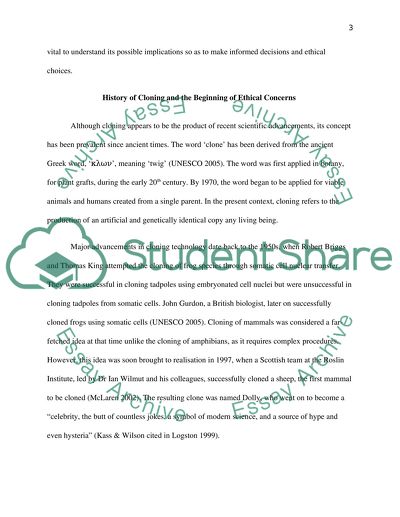 The Science of Cloning & The Ethical Issues Associated With It