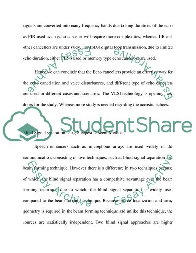 Echo cancellation and applications