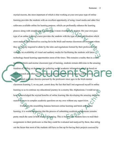 Distance Learning and Brick-and-Mortar Learning