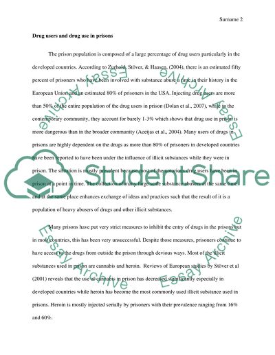 Substance Abuse in Prison