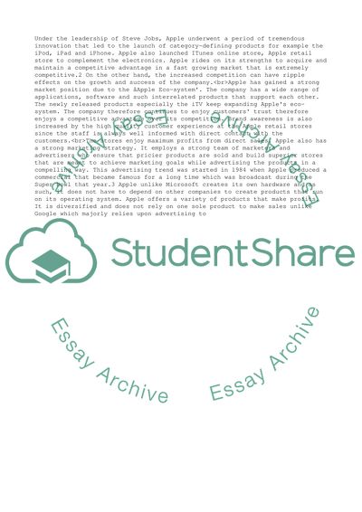 Strategic Management in the Path to Achieving Success of Apple