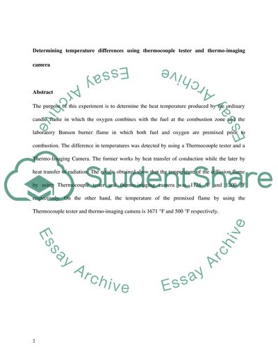 Determining Temperature Differences Using Thermocouple Tester and Thermo-imaging Camera